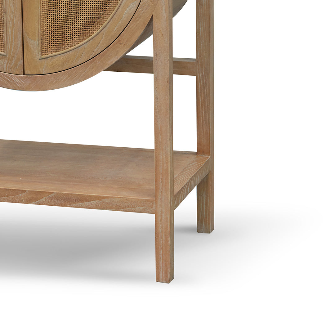 McConnell 65.5cm Rattan Door Cabinet - Natural