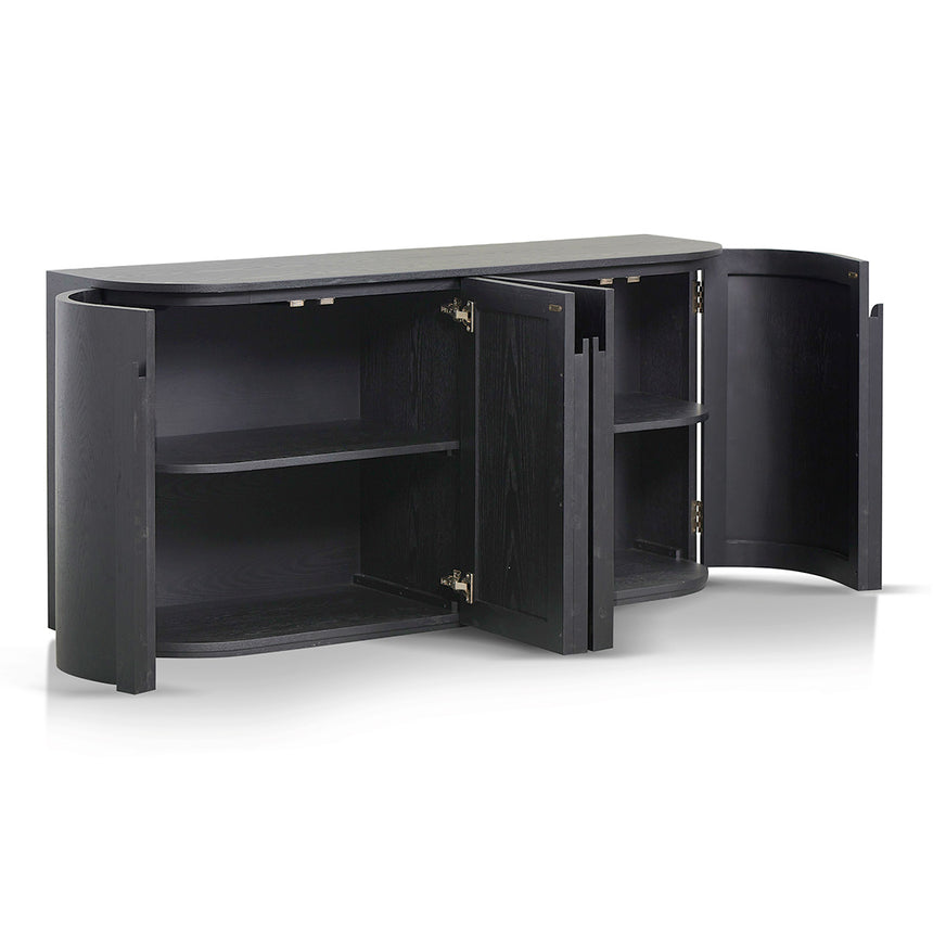 1.6m Sideboard - Full Black