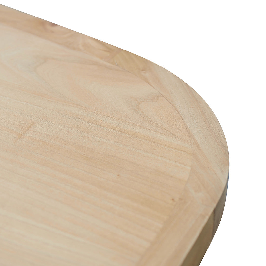 Hallie 2.4m Elm Dining Table - Light Natural