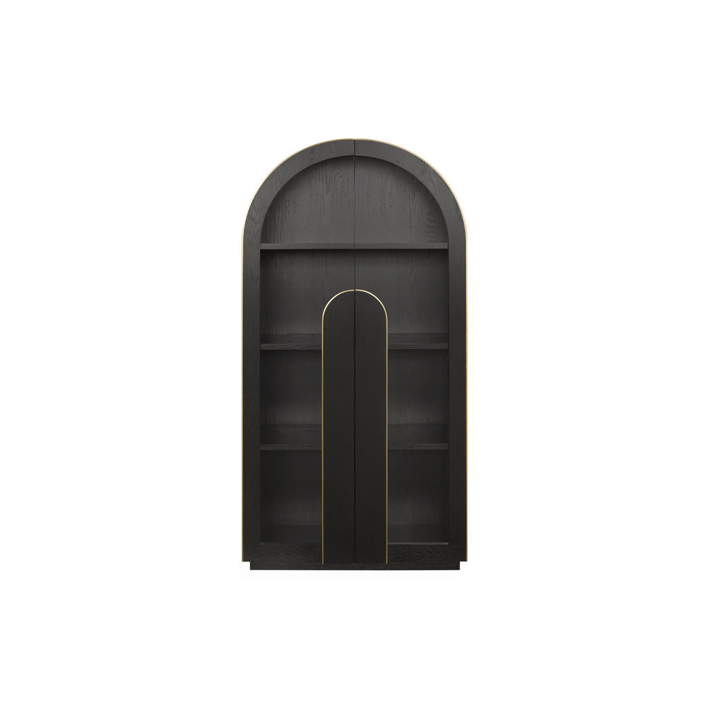 CDT8530-VA 2m (H) Glass Cabinet - Textured Espresso Black