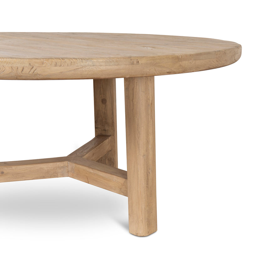 1.52m Elm Round Dining Table - Natural