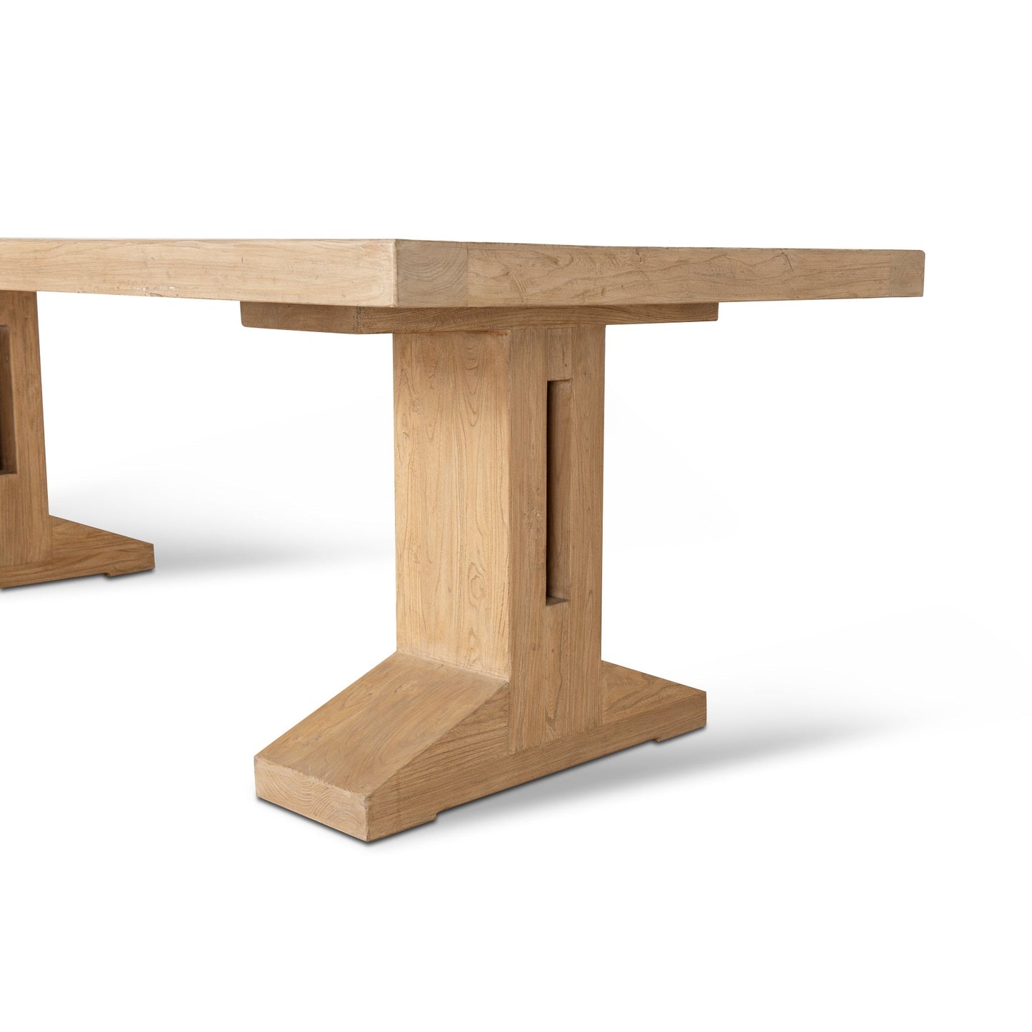 3m Elm Dining Table - Natural