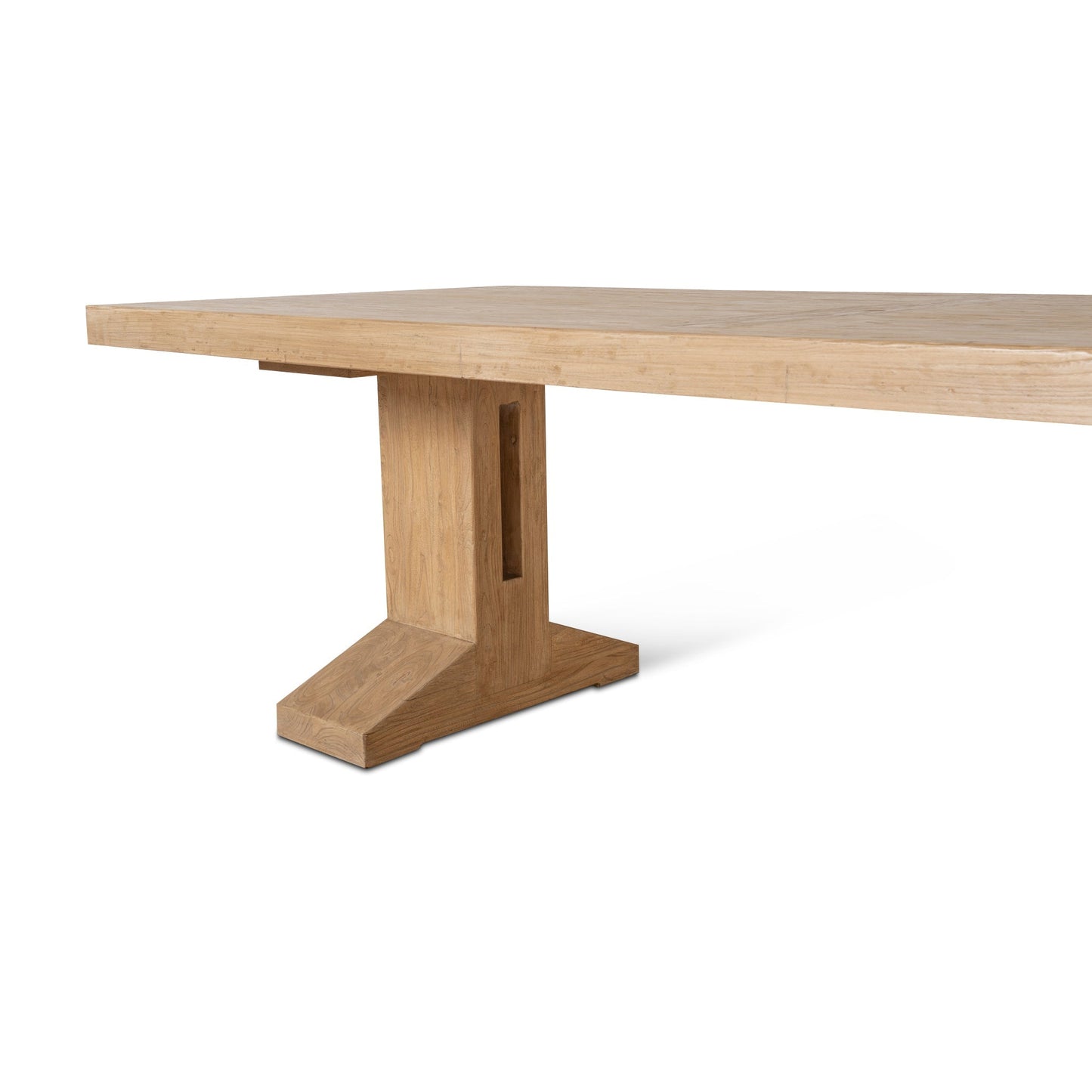3m Elm Dining Table - Natural