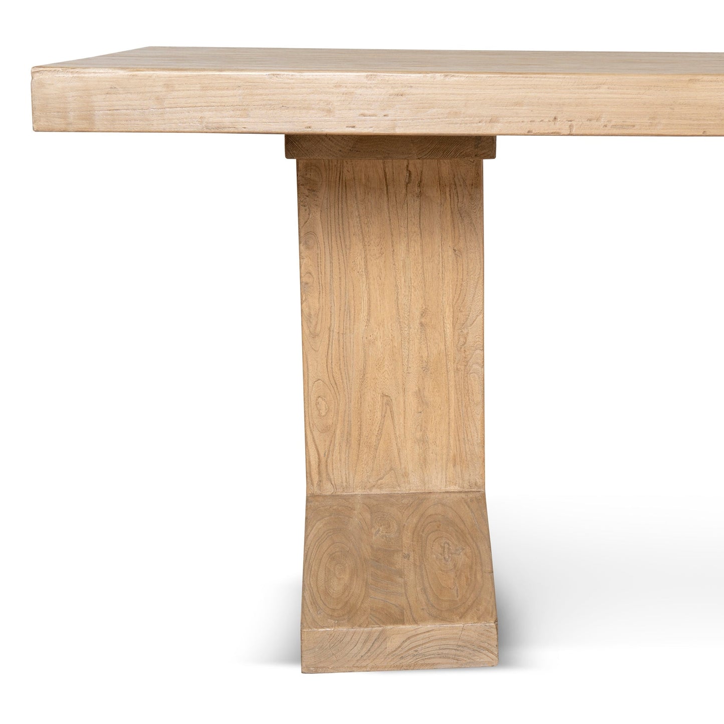 3m Elm Dining Table - Natural