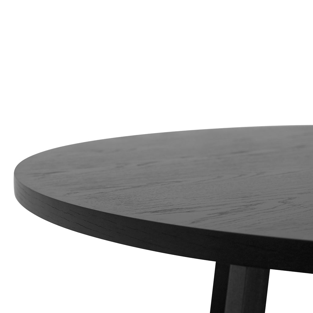 Vanya 1.5m Round Dining Table - Full Black