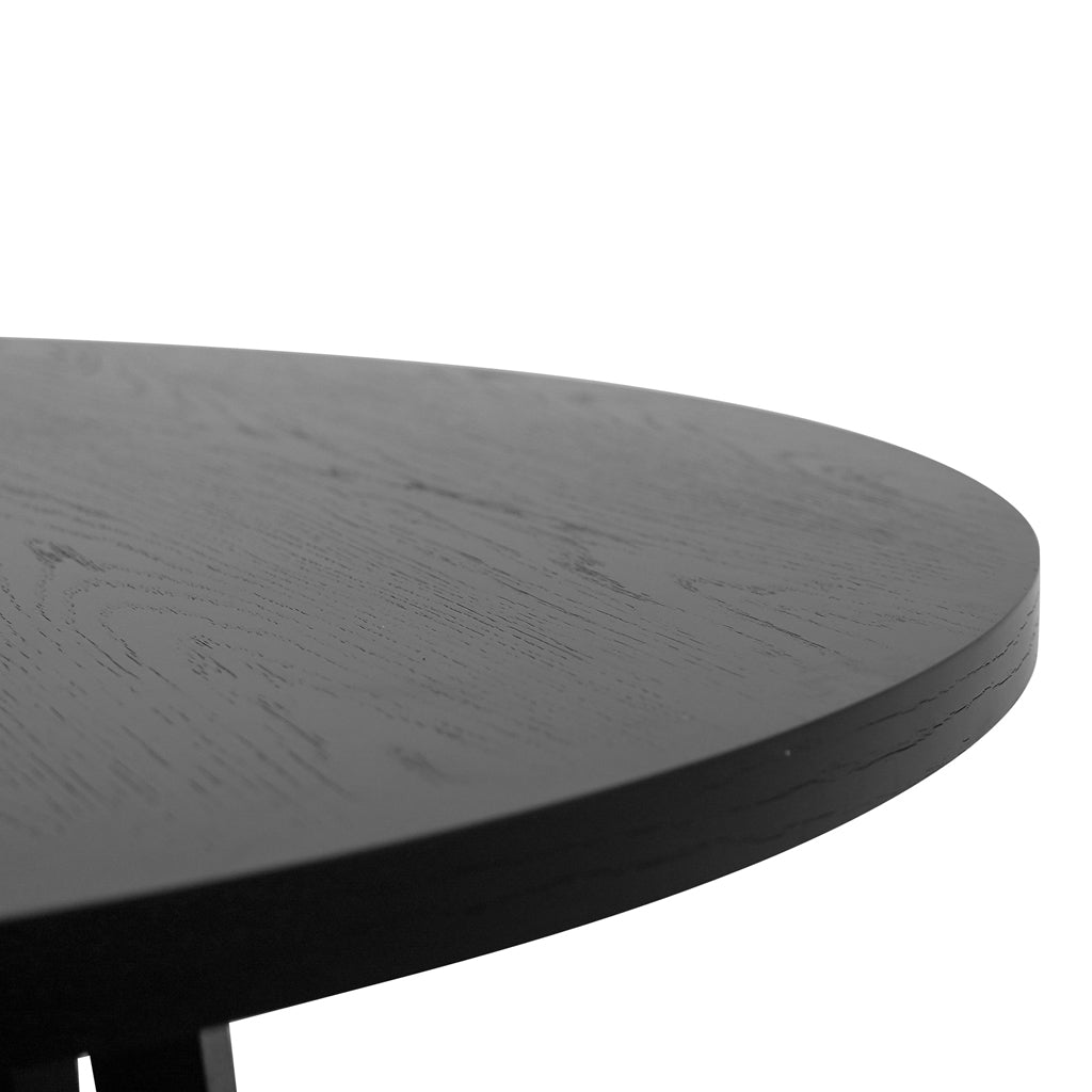 Vanya 1.5m Round Dining Table - Full Black