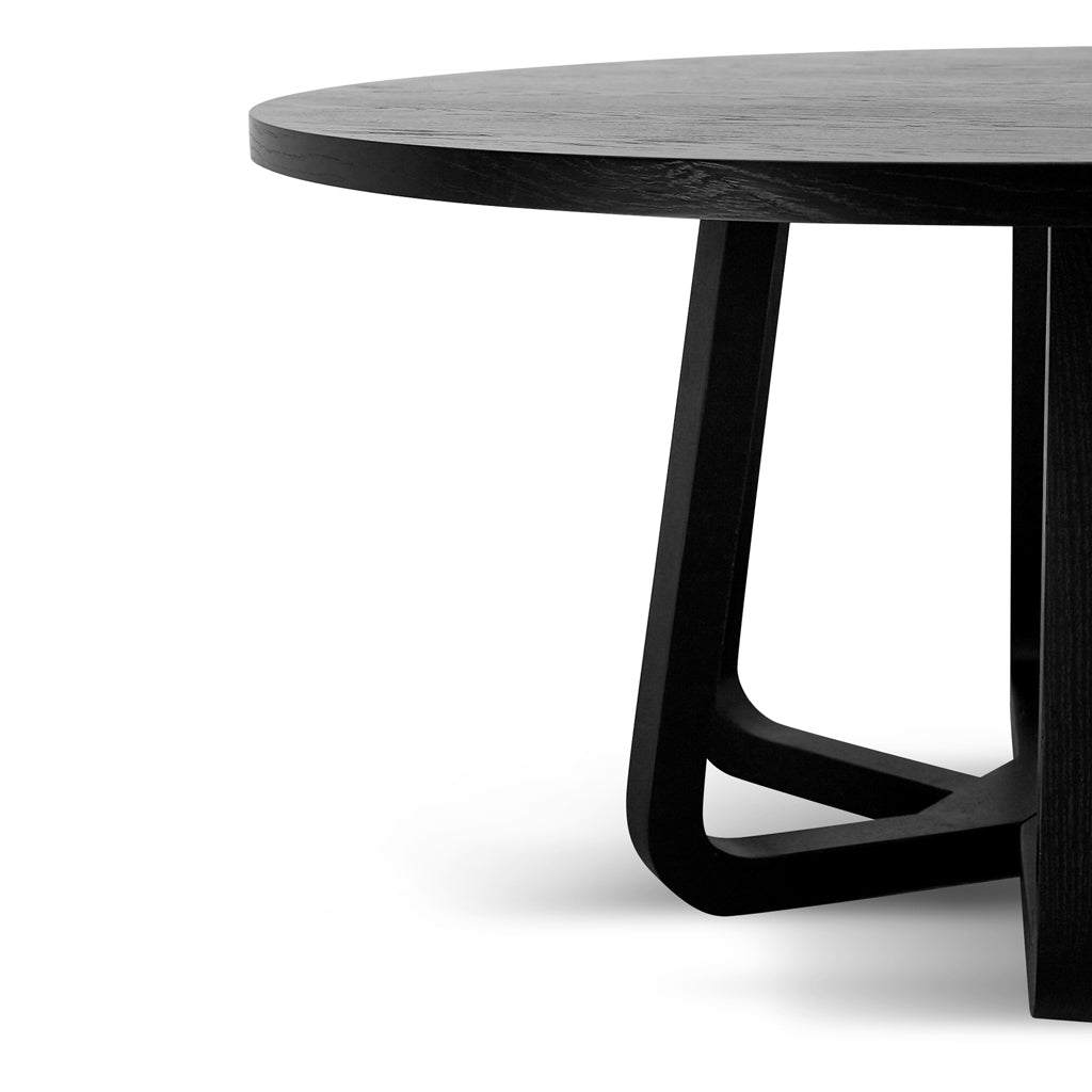 Vanya 1.5m Round Dining Table - Full Black