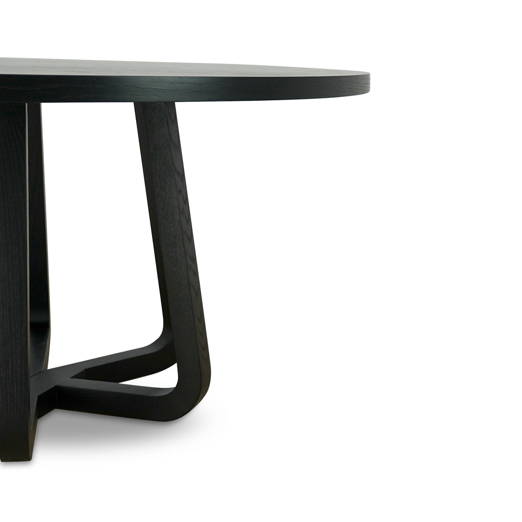Vanya 1.5m Round Dining Table - Full Black