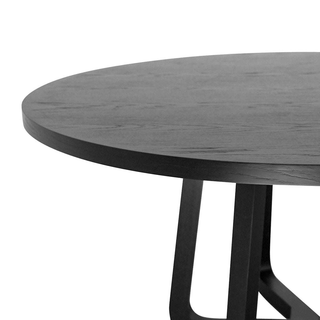 Vanya 1.5m Round Dining Table - Full Black