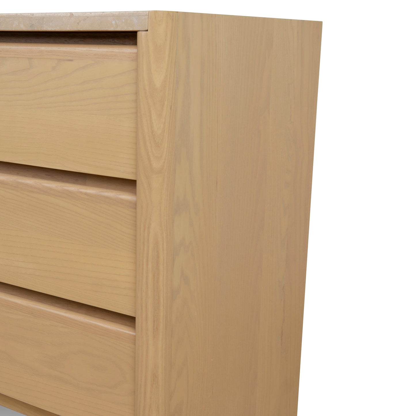 160m Travertine Chest of Drawers - Creme Ash