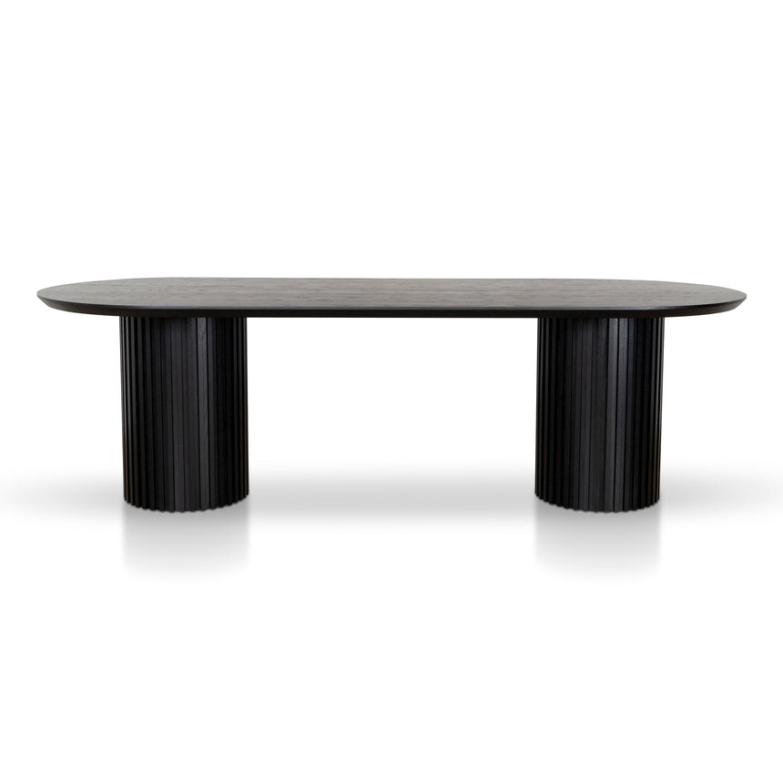 2.5m Wooden Dining Table - Black