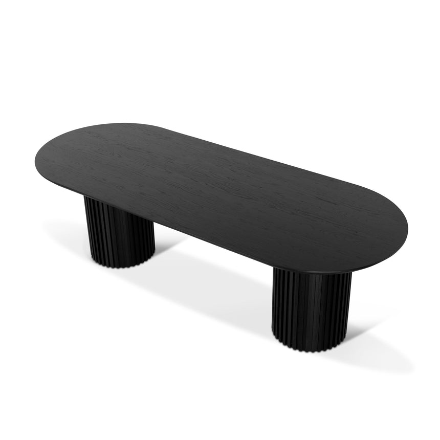 2.5m Wooden Dining Table - Black