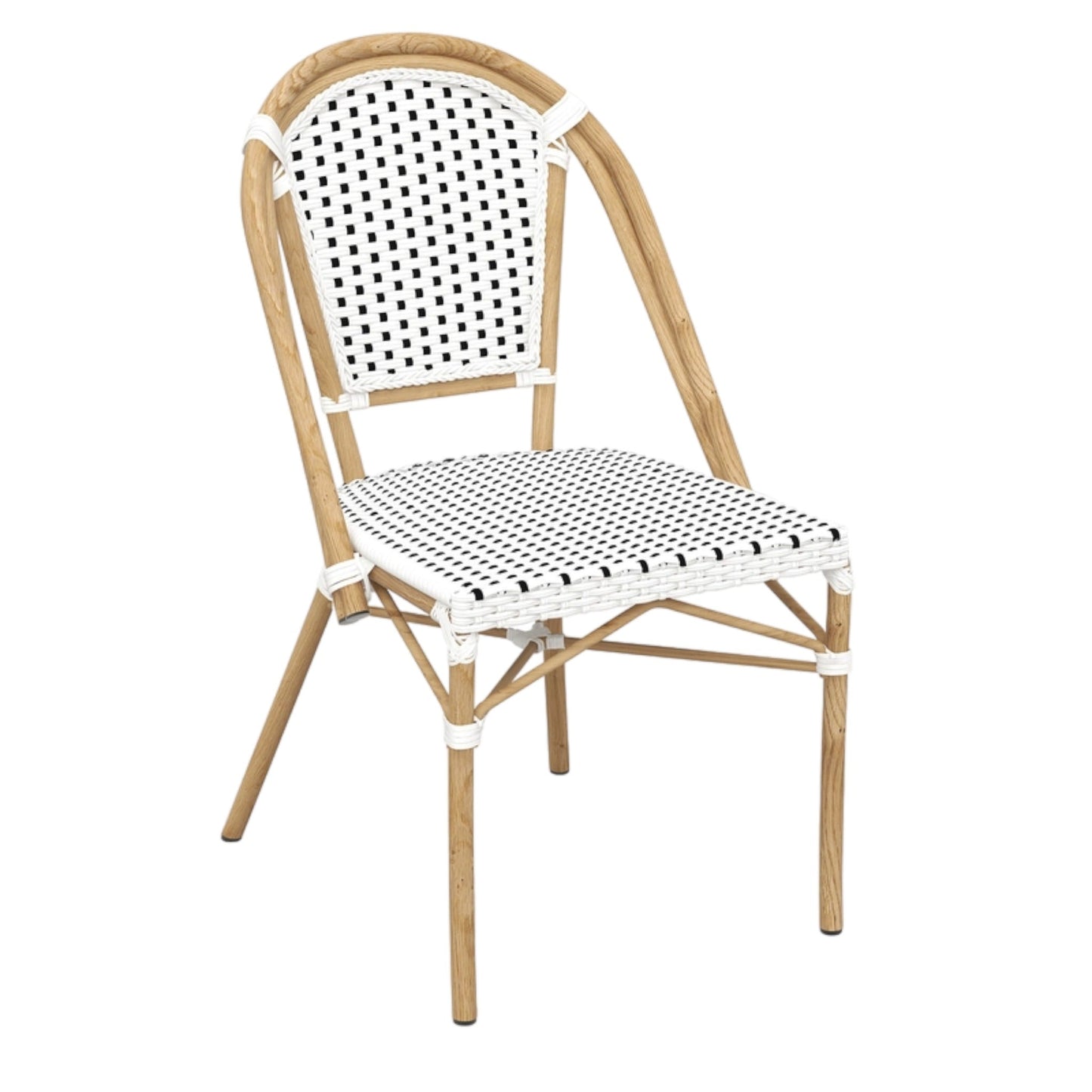 Set of 2 - Dalmatian Indoor / Outdoor Dining Chair - White & Black Standard