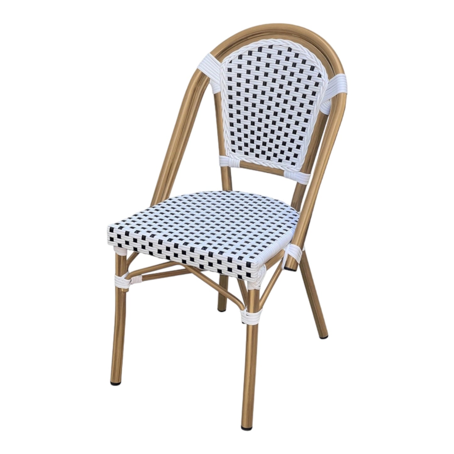 Set of 2 - Dalmatian Indoor / Outdoor Dining Chair - White & Black Standard