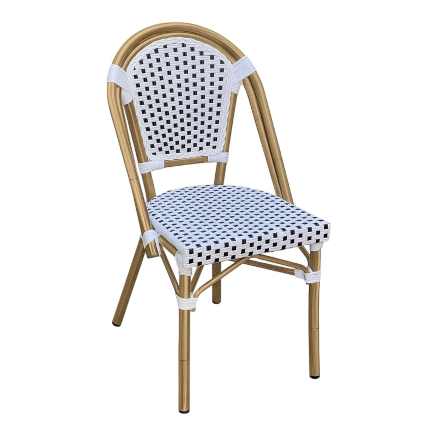Set of 2 - Dalmatian Indoor / Outdoor Dining Chair - White & Black Standard