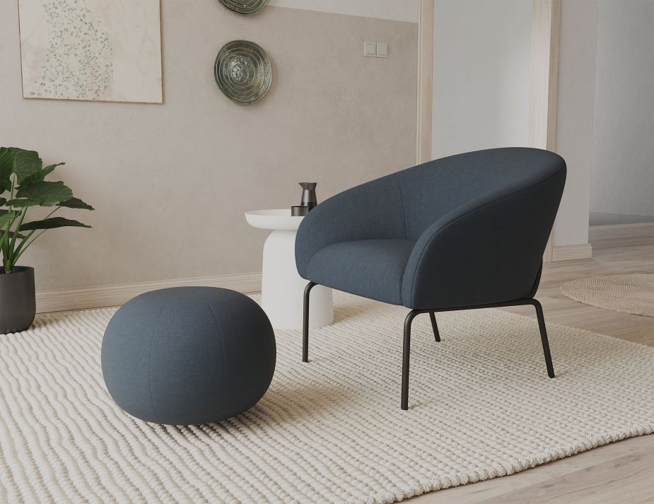 Solace Lounge Chair - Midnight Blue