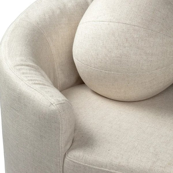 Elle 3 Seater Slip Cover Sofa - Natural Linen