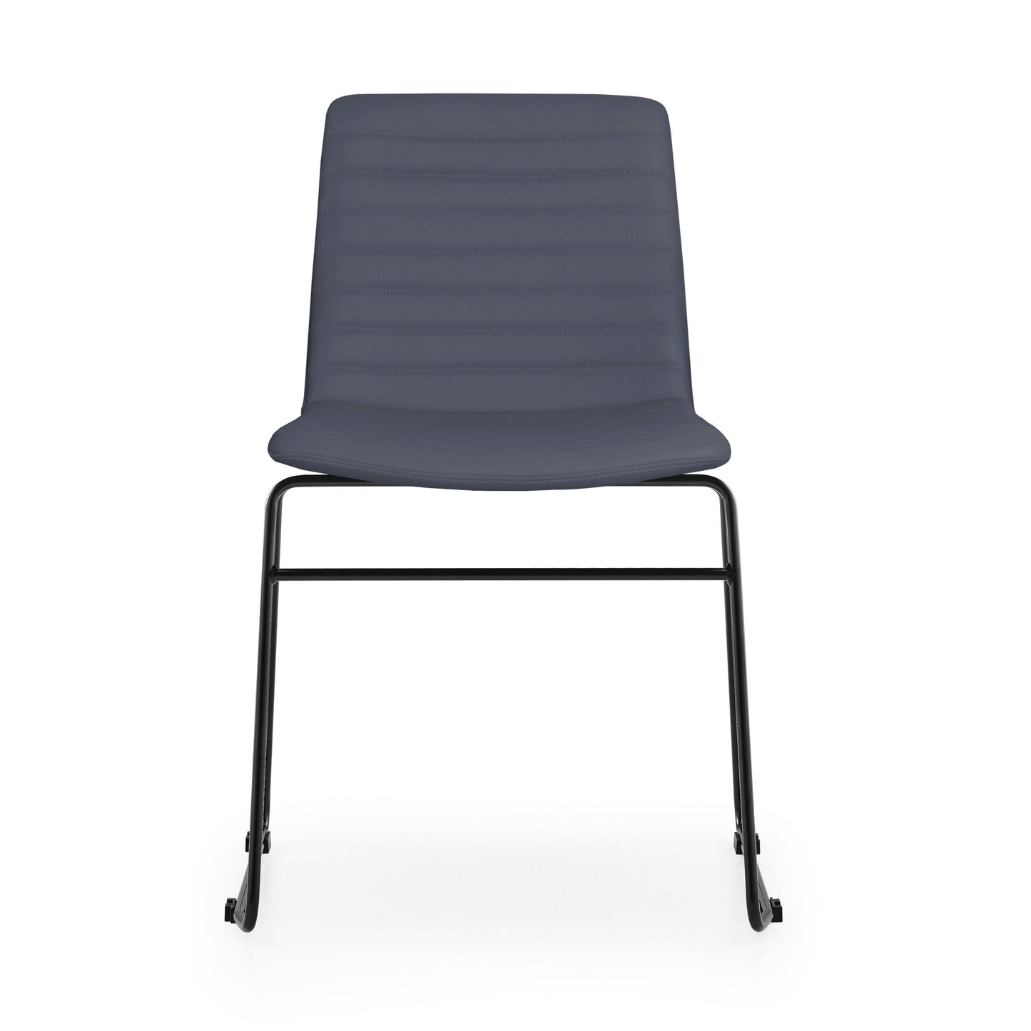 Elpix Sled Base Dining Chair - French Navy PU