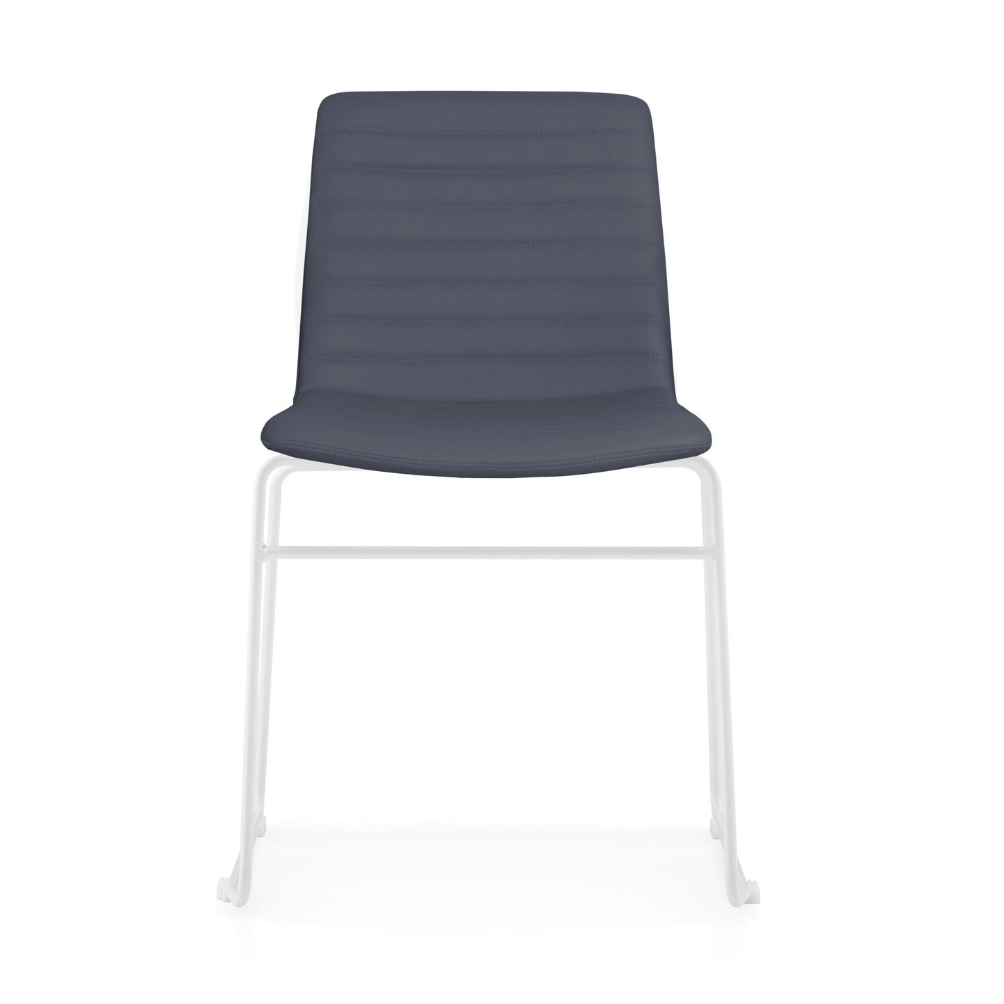 Elpix Sled Base Dining Chair - French Navy PU