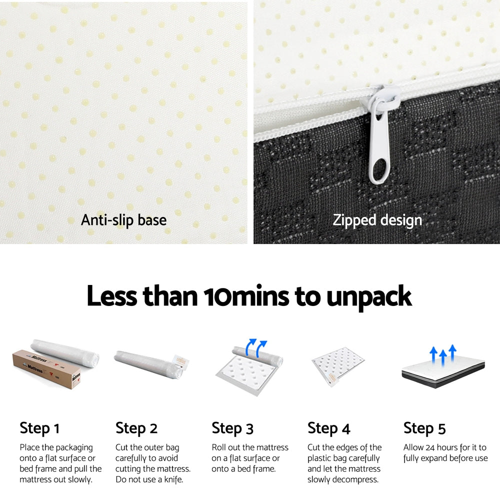 Giselle Bedding Memory Foam Mattress Bed Cool Gel Comfort King Single 25cm