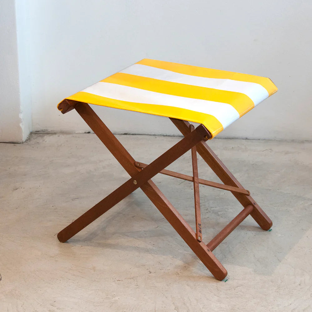 Folding Stool Synthetic Fabric - Hardwood