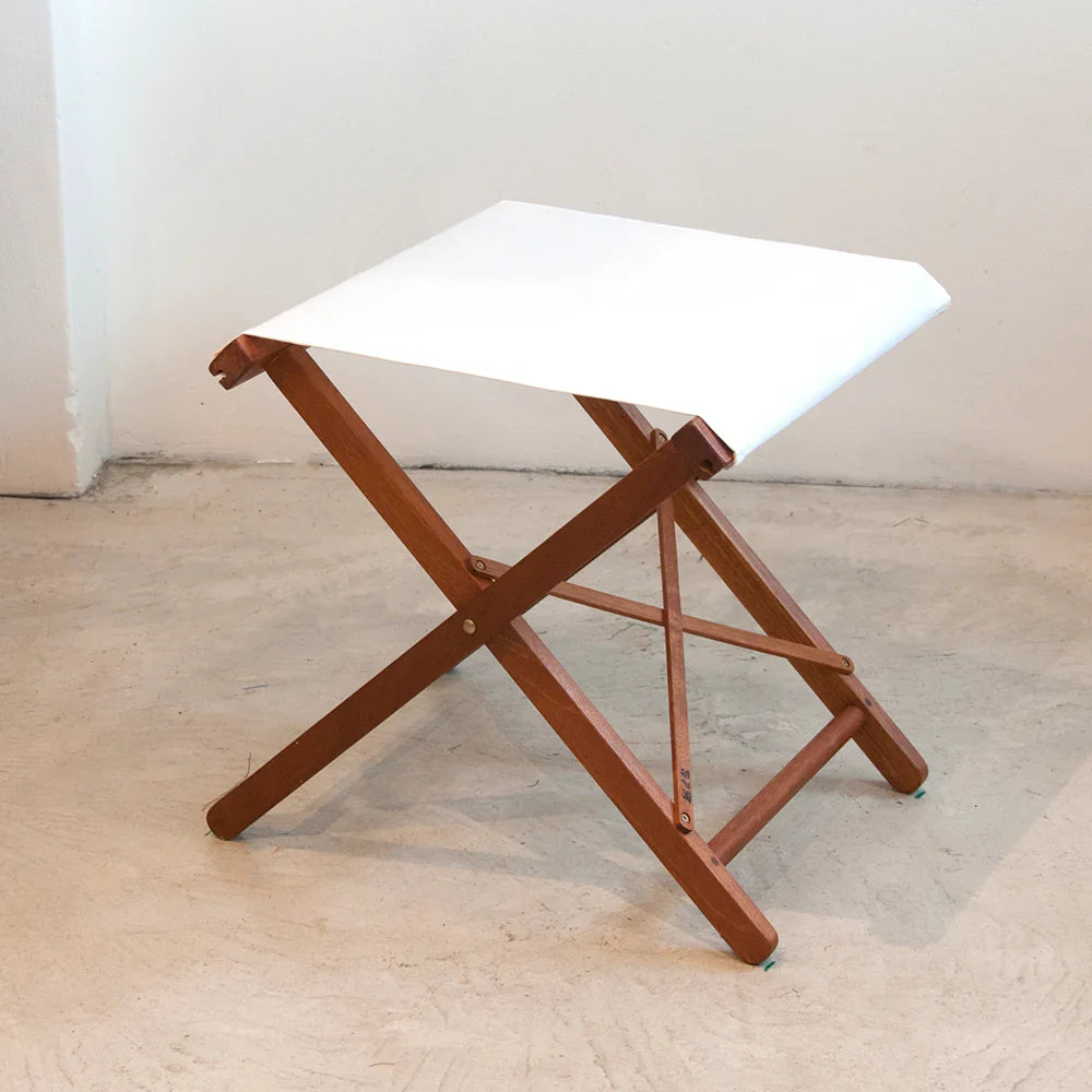 Folding Stool Synthetic Fabric - Hardwood