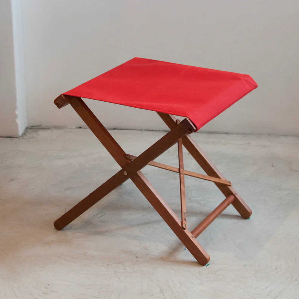 Folding Stool Synthetic Fabric - Hardwood