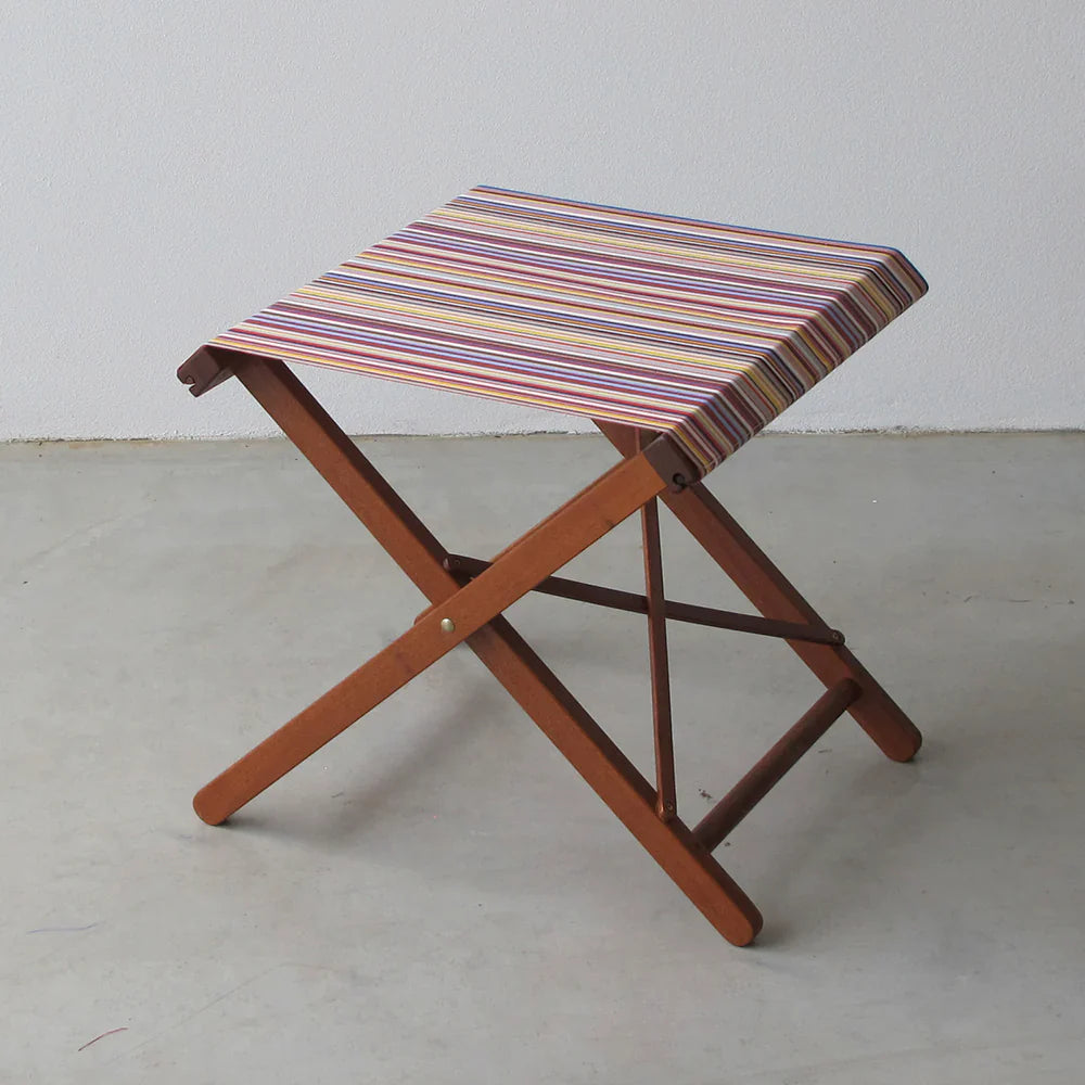 Folding Stool Synthetic Fabric - Hardwood