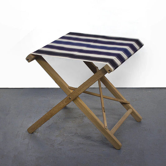 Folding Stool Teak Cotton Petti Sellier