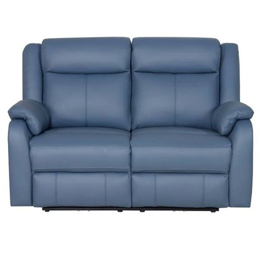 Gaucho Leather Powered 2 Seater Recliner Sofa - Blue