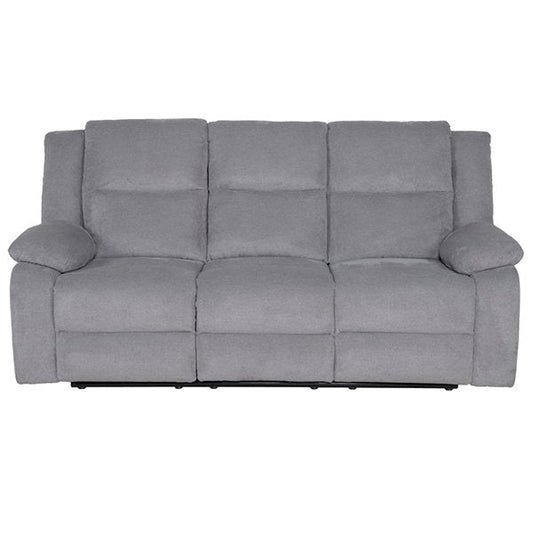 Glenbawn 3 Seater Fabric Recliner Sofa - Mid Grey
