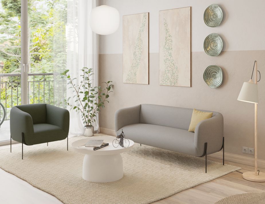 Belle Lounge Chair - Kelp Green