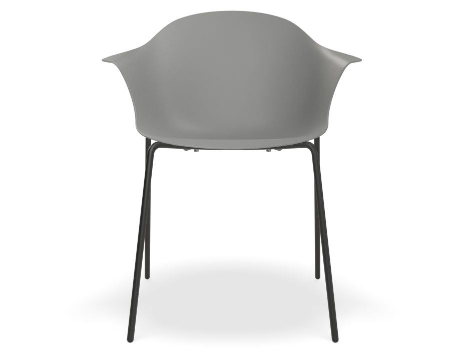 Pebble Armchair with Shell Seat - Grey