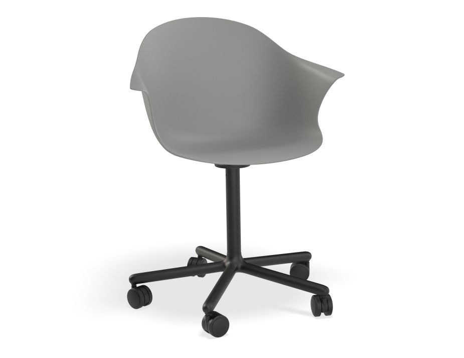 Pebble Armchair with Shell Seat - Grey