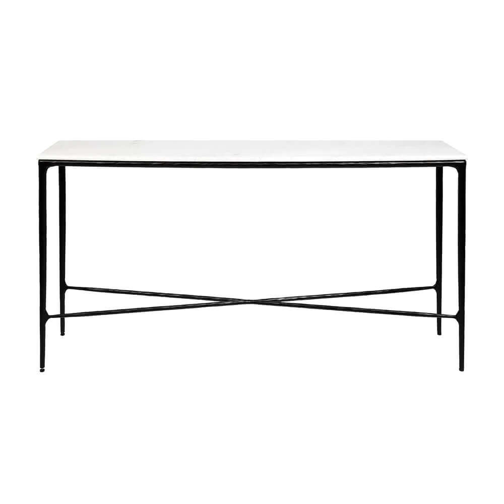 Heston Marble Console Table - Medium Black