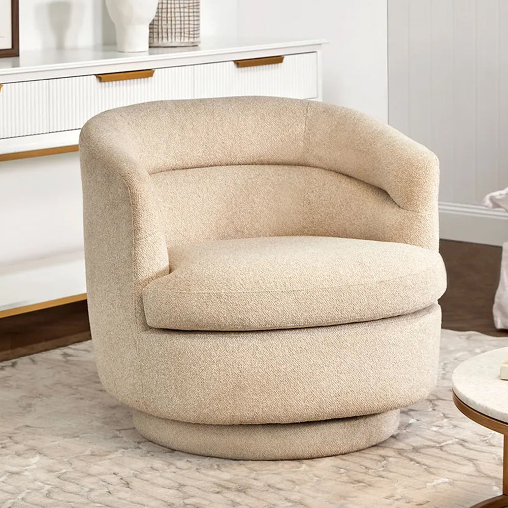 Holly Swivel Arm Chair - Natural