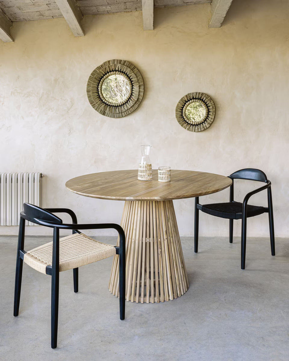 Irune Solid Timber Round Dining Table - Natural