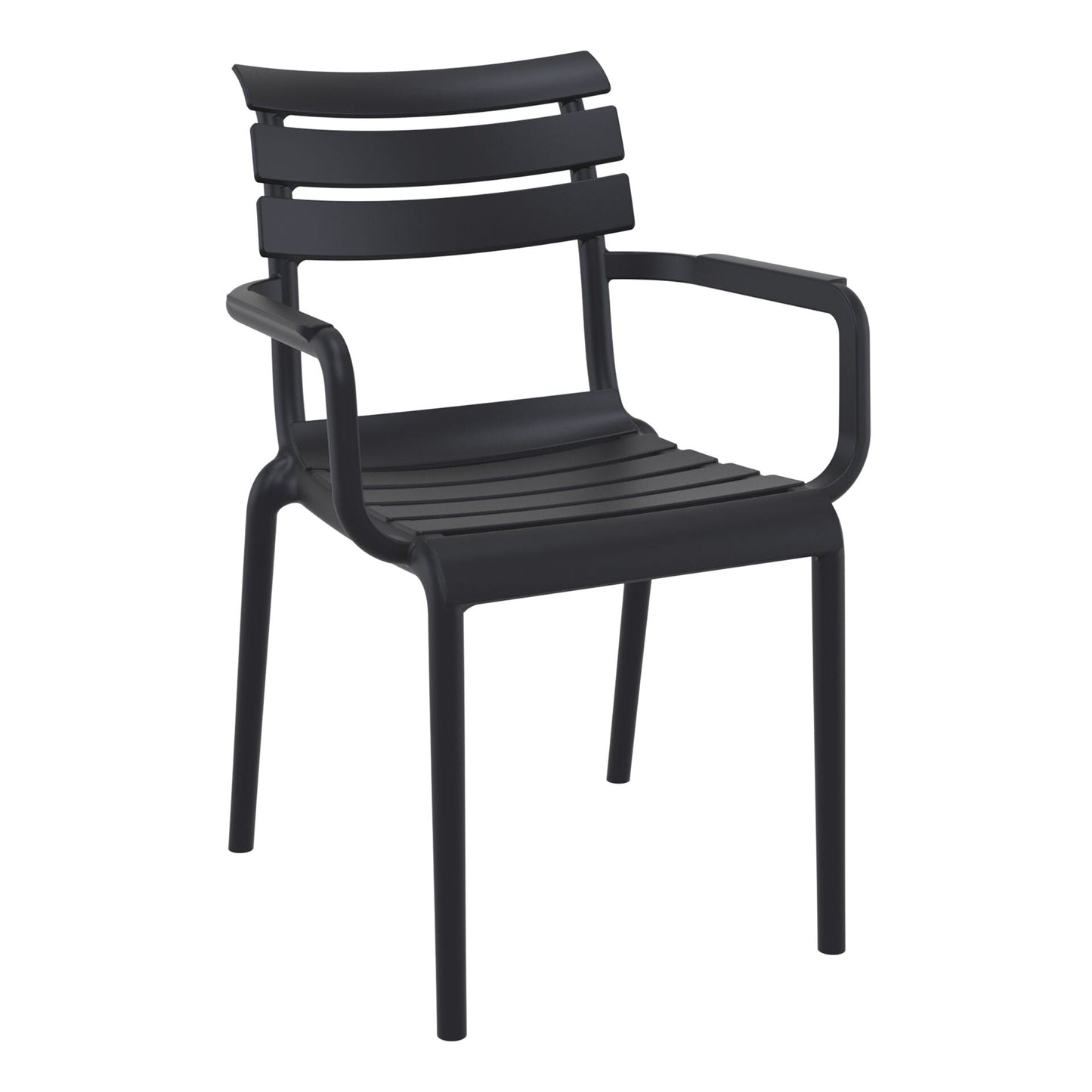 Set of 2 - Keller Indoor / Outdoor Dining Armchair - Black