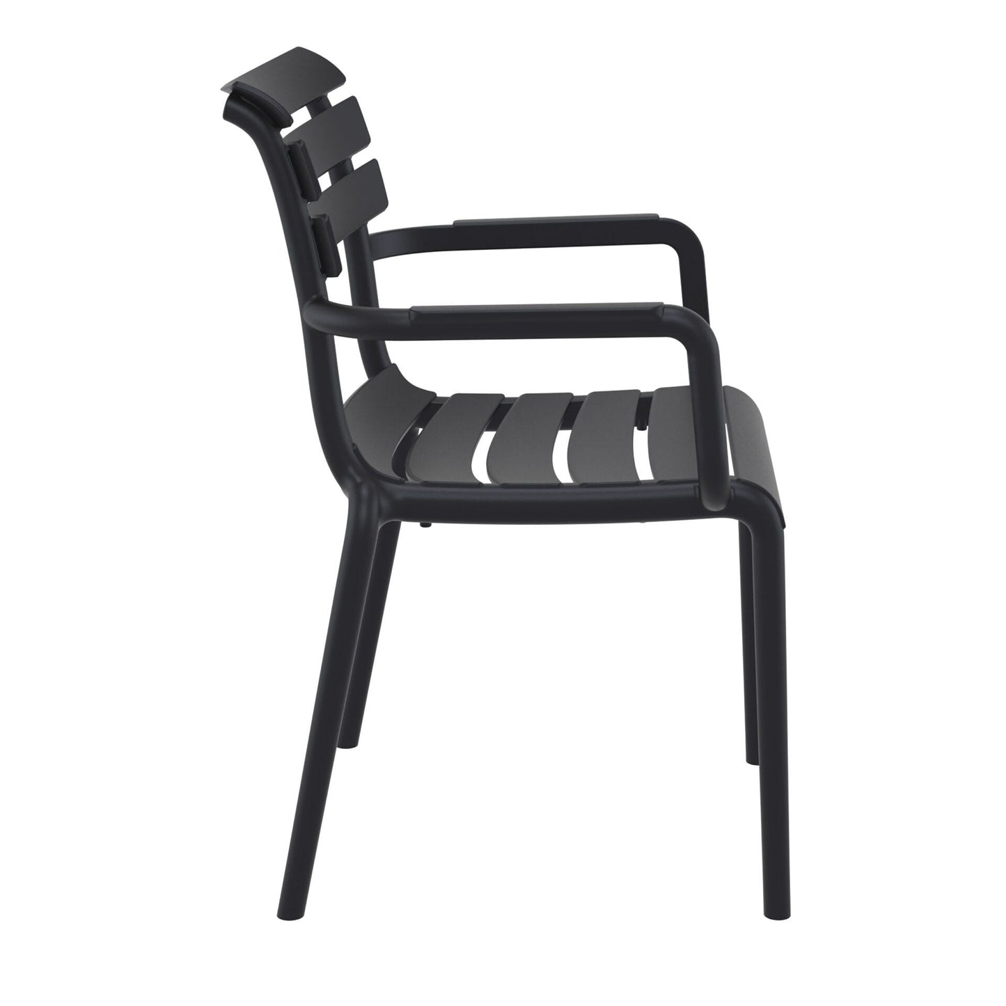 Set of 2 - Keller Indoor / Outdoor Dining Armchair - Black