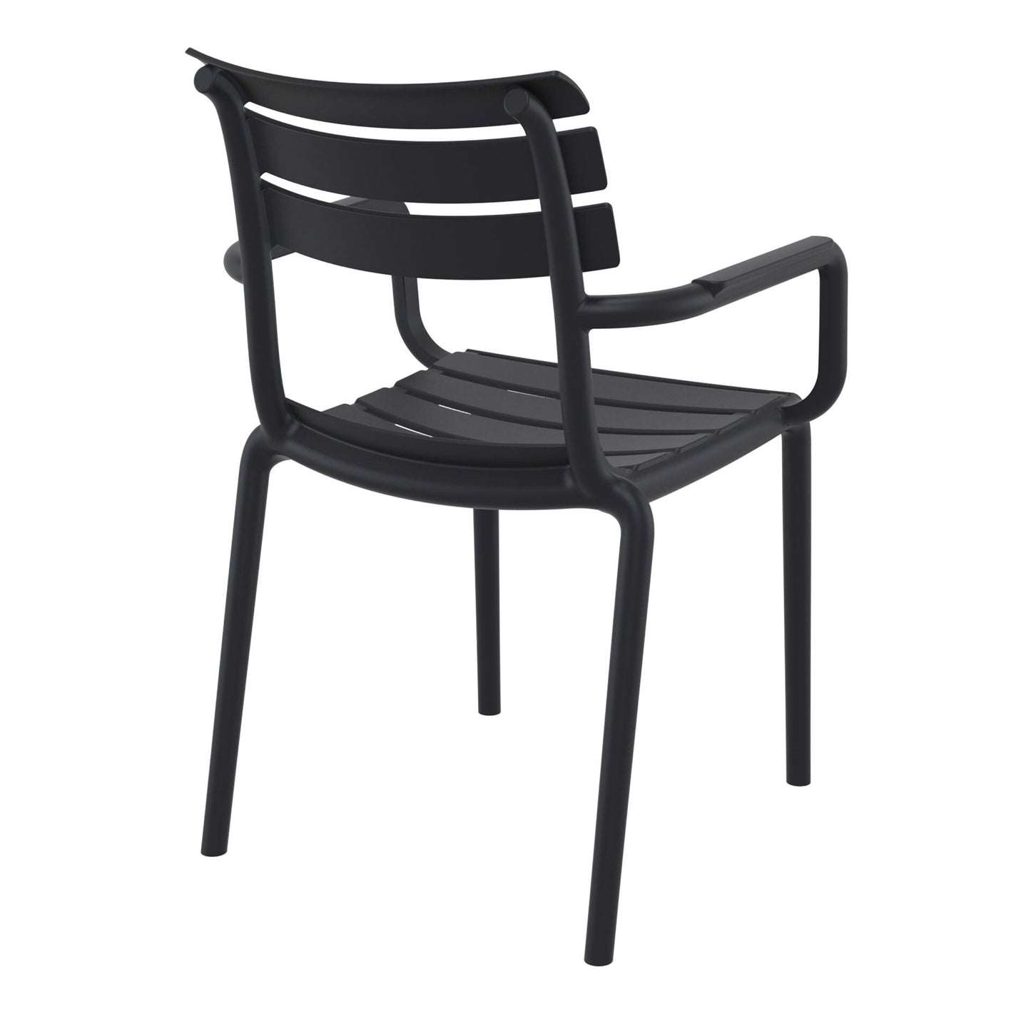 Set of 2 - Keller Indoor / Outdoor Dining Armchair - Black
