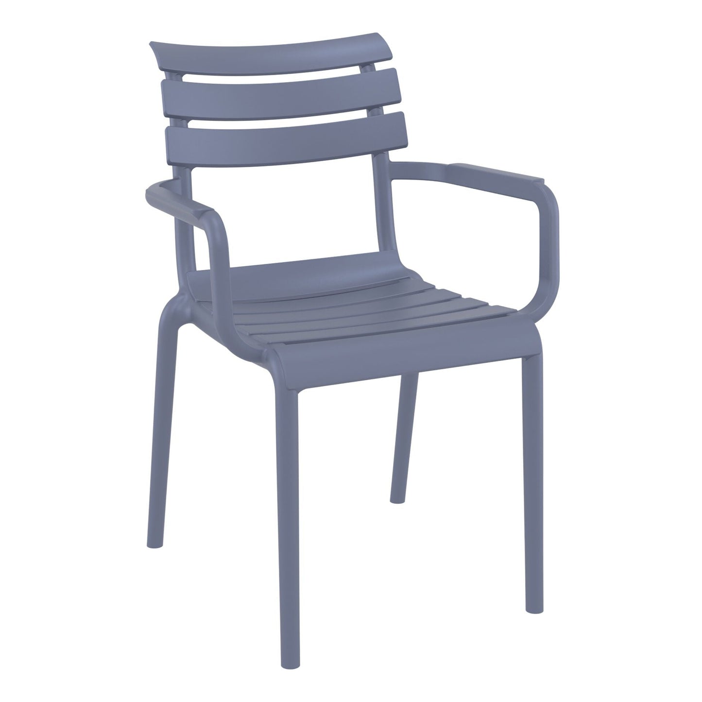 Set of 2 - Keller Indoor / Outdoor Dining Armchair - Grey
