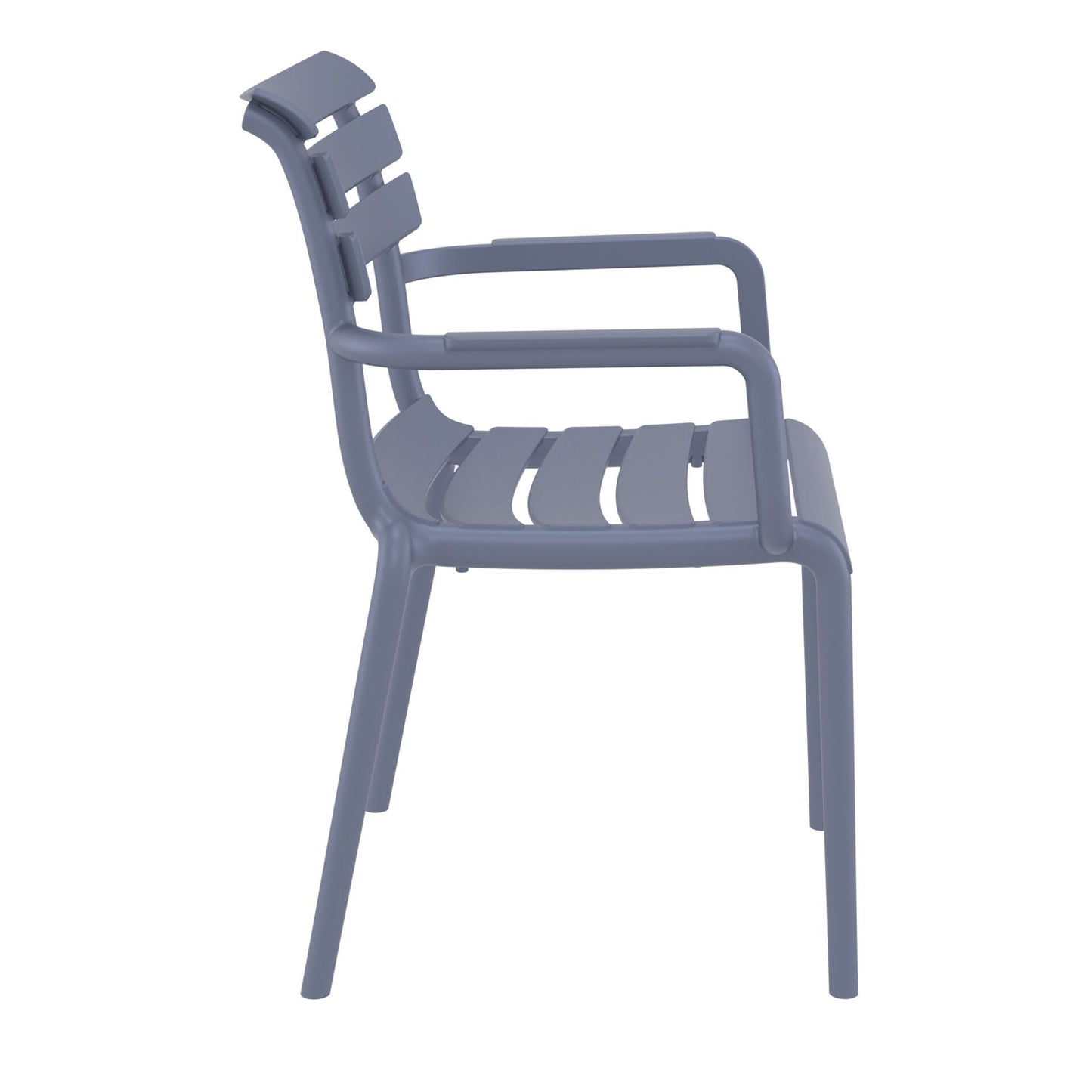Set of 2 - Keller Indoor / Outdoor Dining Armchair - Grey
