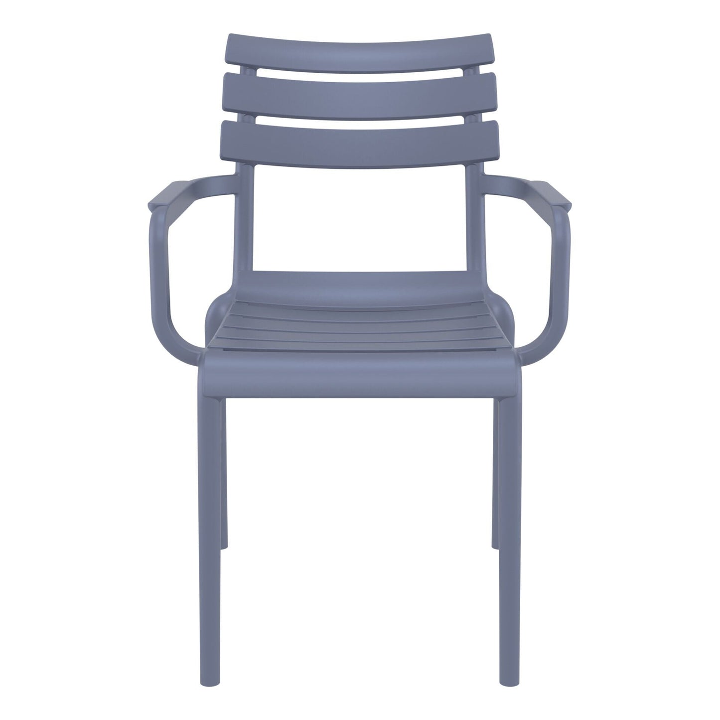 Set of 2 - Keller Indoor / Outdoor Dining Armchair - Grey