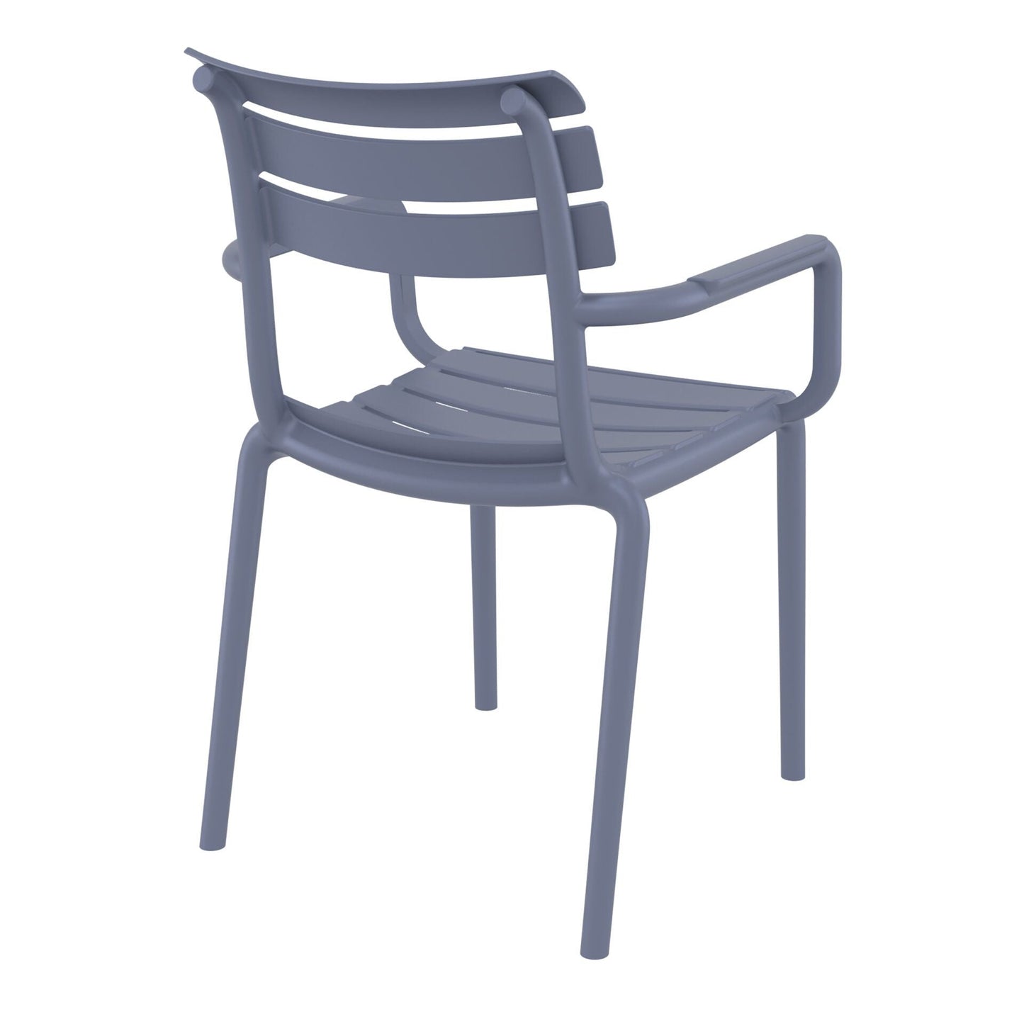 Set of 2 - Keller Indoor / Outdoor Dining Armchair - Grey