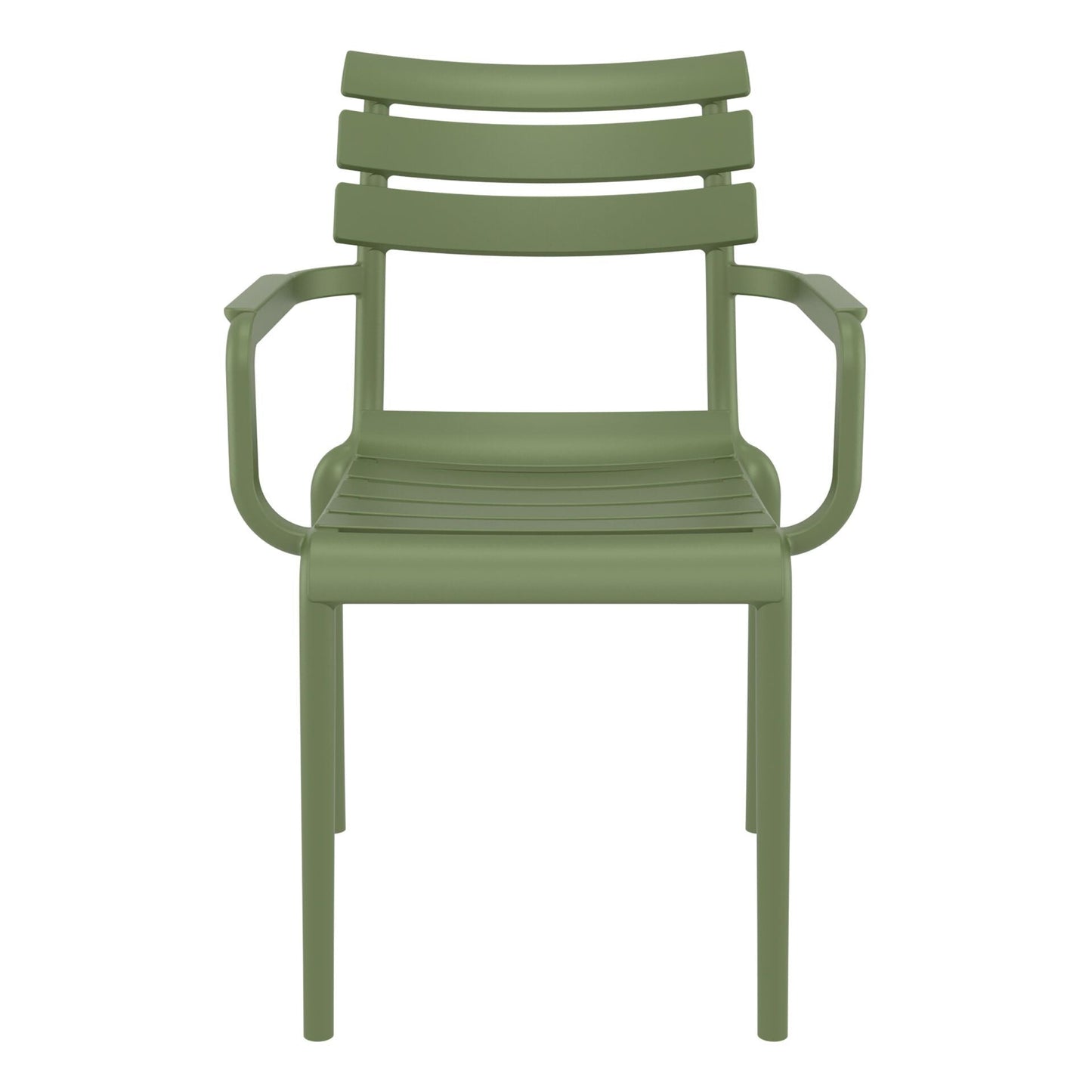 Set of 2 - Keller Indoor / Outdoor Dining Armchair - Olive Green