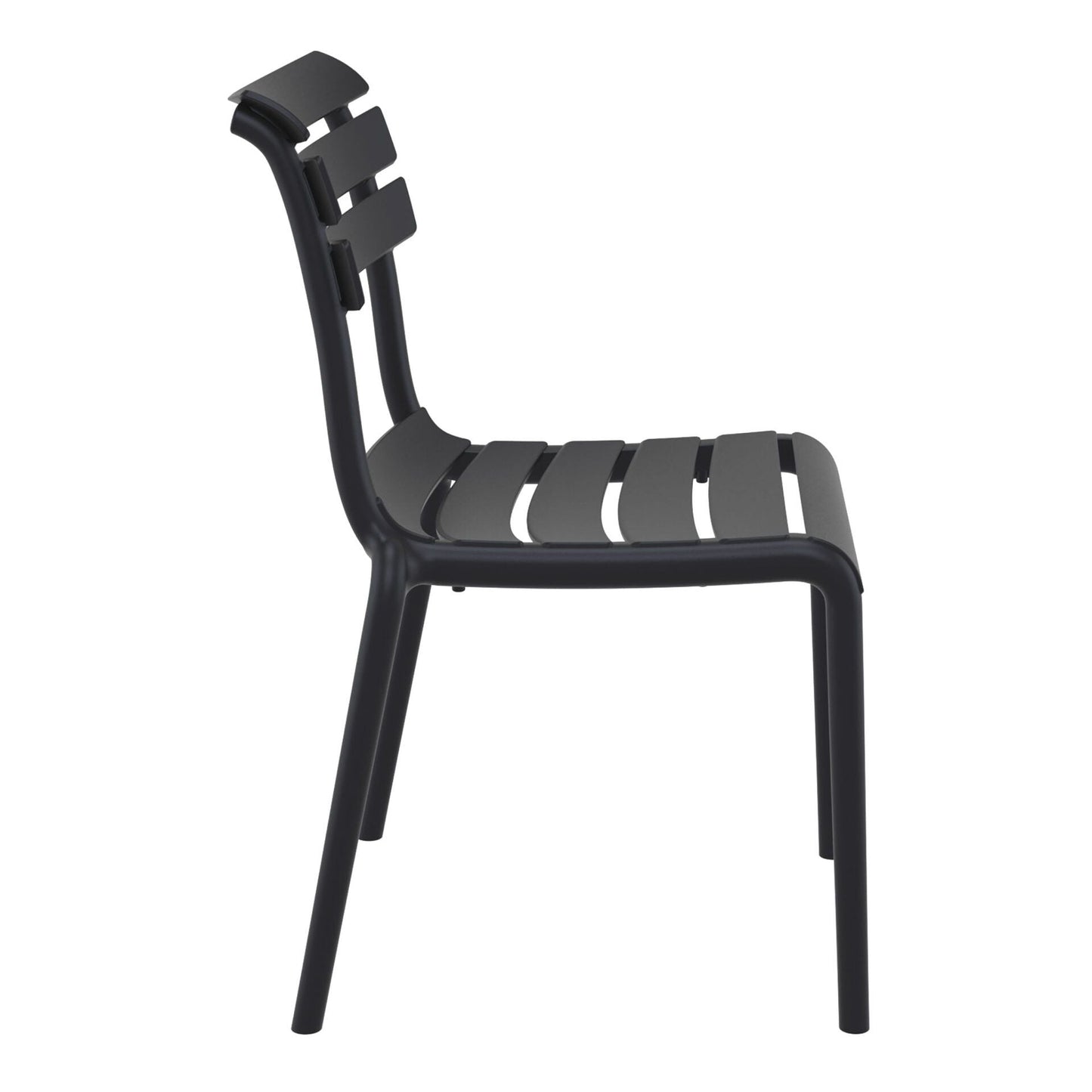 Set of 2 - Keller Indoor / Outdoor Dining Chair - Black