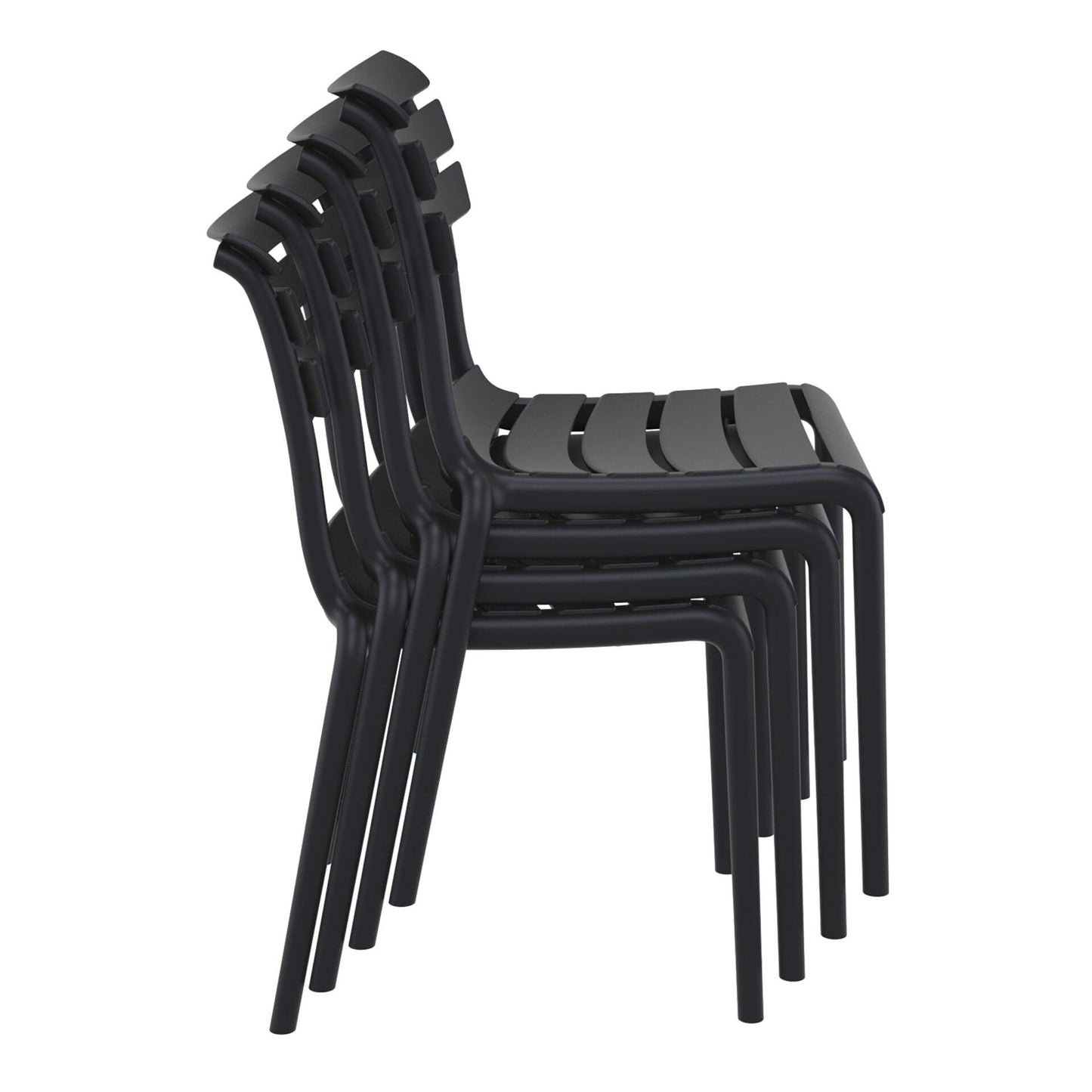 Set of 2 - Keller Indoor / Outdoor Dining Chair - Black