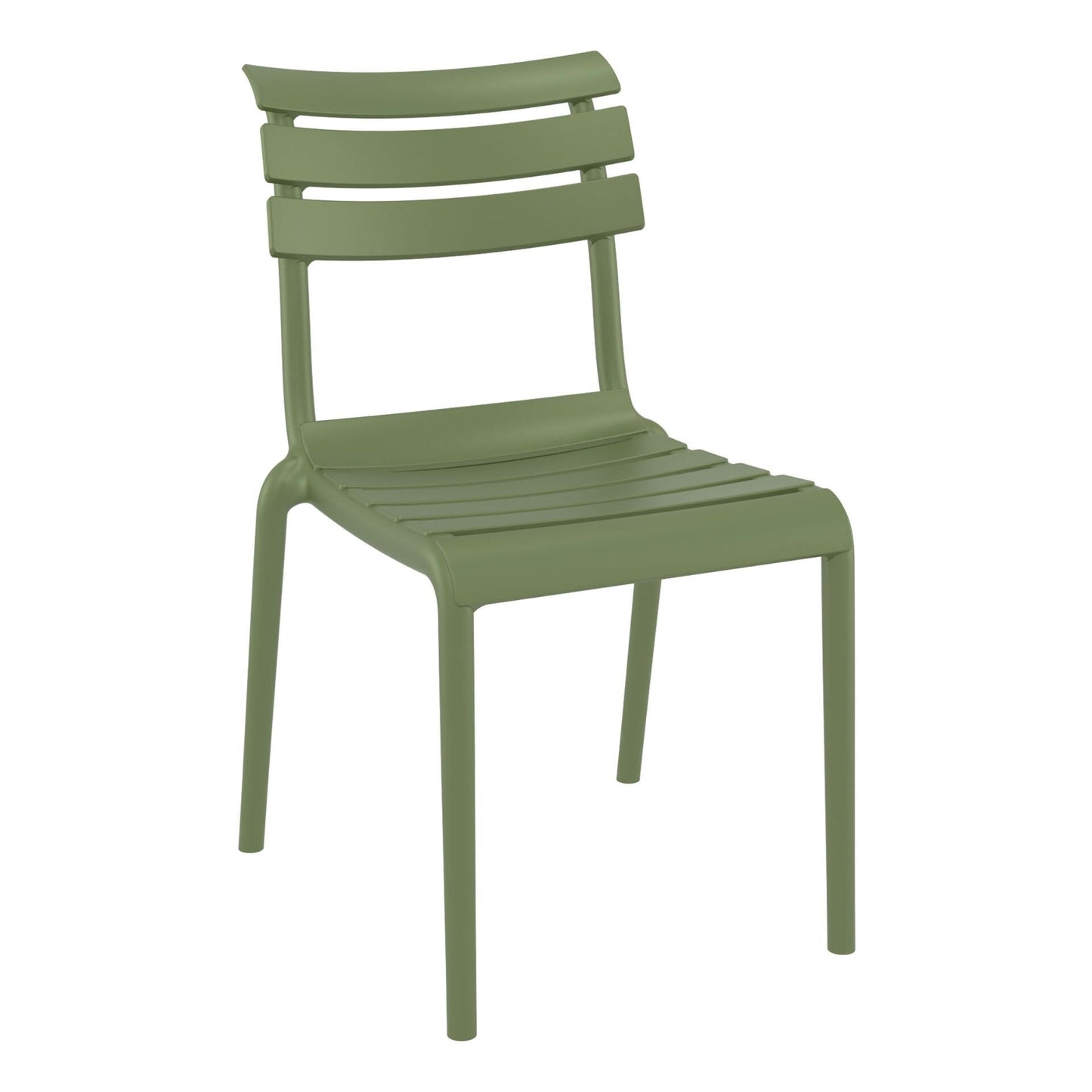 Set of 2 - Keller Indoor / Outdoor Dining Chair - Olive Green