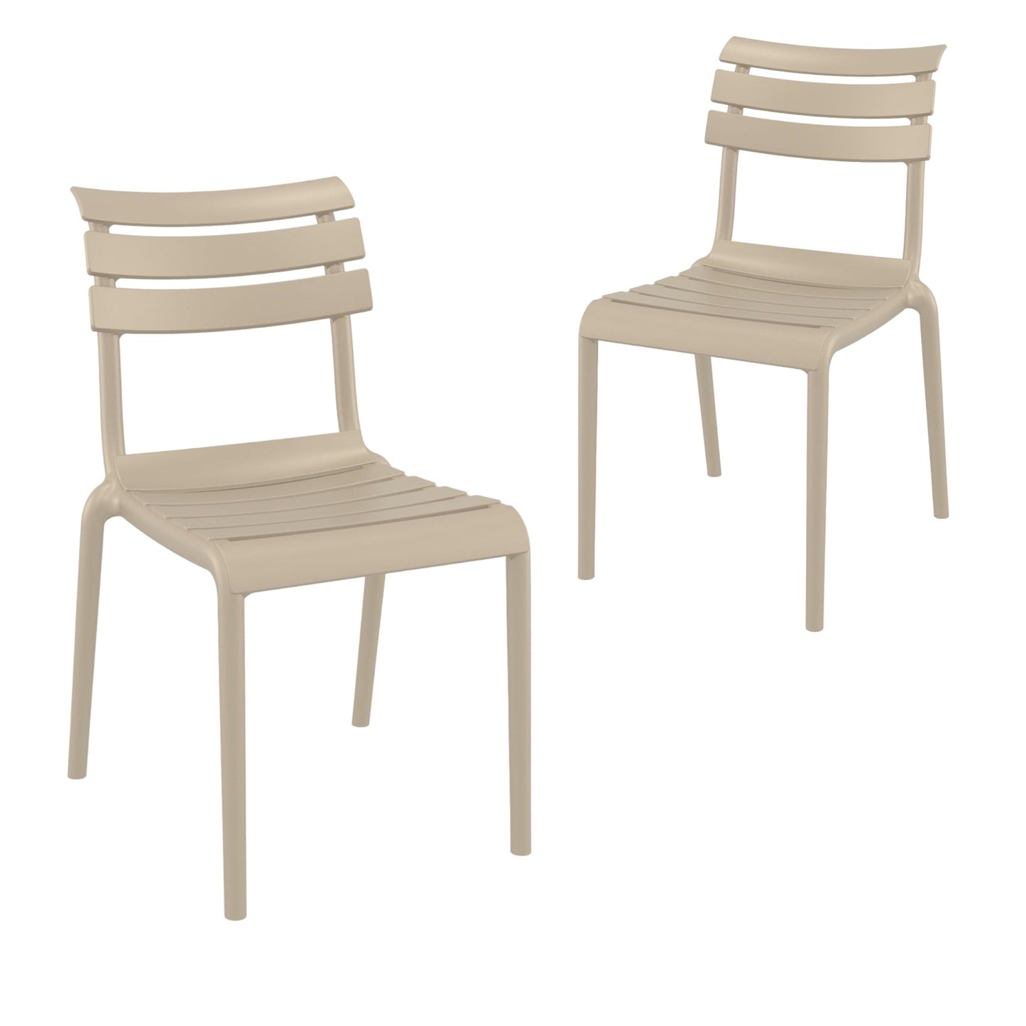 Set of 2 - Keller Indoor / Outdoor Dining Chair - Taupe