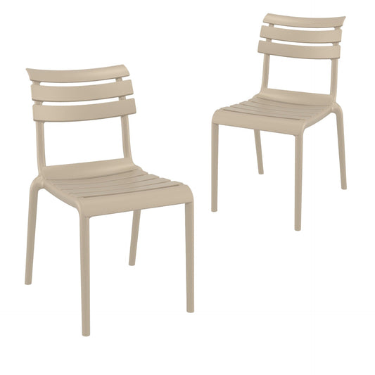 Set of 2 - Keller Indoor / Outdoor Dining Chair - Taupe